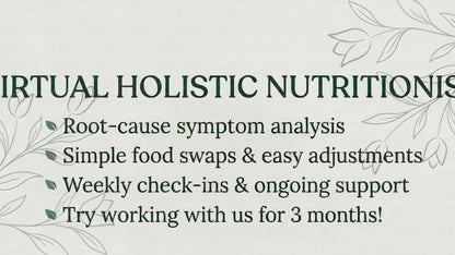 1-on-1 Virtual Holistic Nutrition Consultation